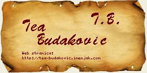 Tea Budaković vizit kartica